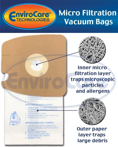 Vista 2 de Envirocare Bolsas de vacío de microfiltración multicapa de repuesto premium hechas para adaptarse a Eureka Style MM Eureka Mighty Mite 3670 y 3680