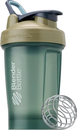 BlenderBottle Classic V2 - Botella mezcladora para batidos de proteínas y entrenamiento previo, 20 onzas, color marrón completo