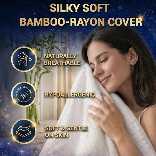 Vista 6 de Royal Therapy - Almohada de espuma viscoelástica Queen, almohada de espuma triturada ajustable sin olor para el alivio del dolor de cuello