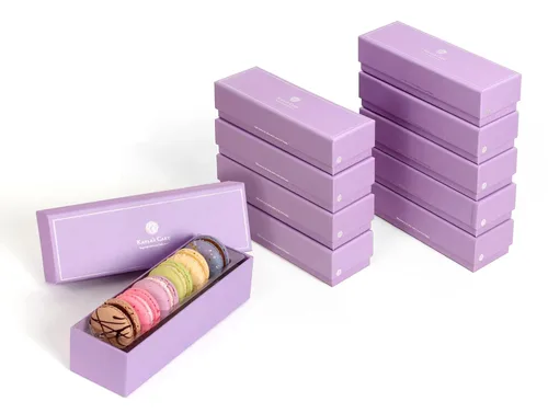 Vista 16 de Kayla's Cake Macarons franceses de primera calidad, cestas de regalo, caja de chocolate gourmet, caja de alimentos, postres, paquetes de cuidado