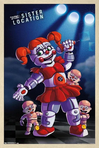 Vista 5 de Trends International Five Nights at Freddy's: Sister Location - Póster de pared para bebé, 22.375 x 34 pulgadas, versión premium sin marco