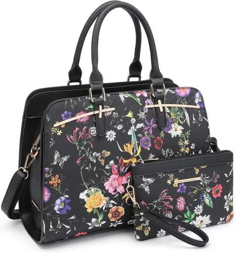 Vista 22 de Dasein - Juego de bolso y monedero para mujer, set de 2 piezas con 3 compartimentos, bolso con asa superior y correa para el hombro