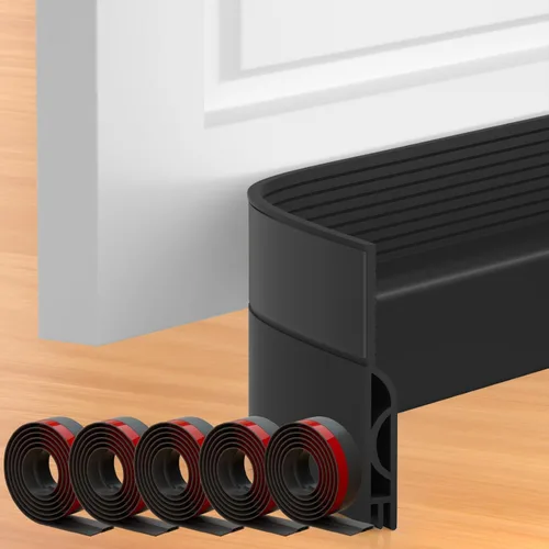 Paquete de 5 topes de puerta ajustables para la parte inferior de la puerta, relleno de huecos debajo de la puerta para puertas exteriores e