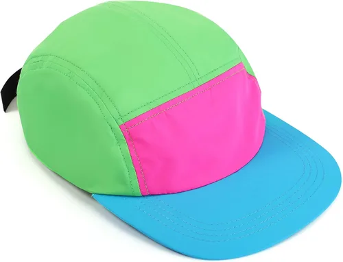 Gorra de nailon ajustable retro de los años 80 y 90 Ala azul neón