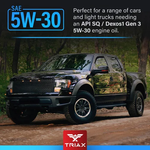 Vista 5 de TRIAX Synergy SRT 5W-30 Aceite de motor PAO-éster completamente sintético, drenaje de 12.4 mi, modificación por fricción moly/boro, licencia API SP