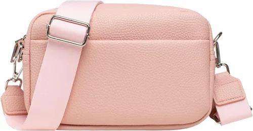 Small Crossbody Purse for Women Triple Zip Wide Strap Cell Phone Purse Shoulder Handbag Wallet with Credit Card Slots Wallet