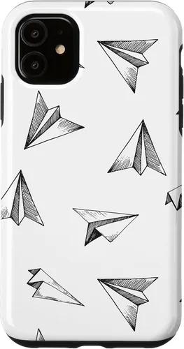 Vista 8 de Paper Airplane Pattern Pilot Plane Airport Aircraft Aviation Case for iPhone 16