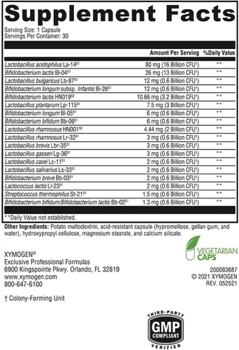 Vista 2 de XYMOGEN ProbioMax Complete 45B - Suplemento probiótico de 45 mil millones de UFC - Probióticos de alta dosis, sin lácteos con Lactobacillus