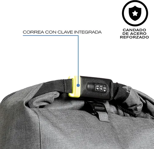 Vista 3 de XD Design Urban Lite - Mochila antirrobo para portátil (bolsa de viaje unisex), Gris, Computadora portátil
