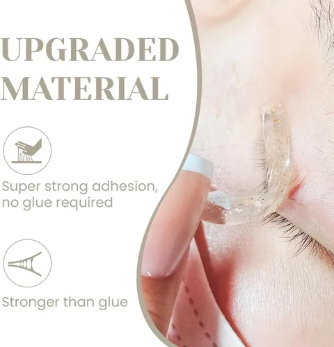 Vista 4 de Libeauty Barras de elevación de pestañas, almohadillas coreanas sin pegamento, diseñadas para levantamiento de pestañas de ojos abiertos, varillas