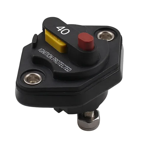 Vista 3 de Disyuntor de montaje en panel de 12 V, 24 V, 32 V, CC, 40 A, con botón de reinicio manual conmutable para auto, camión, RV, remolque, automóvil