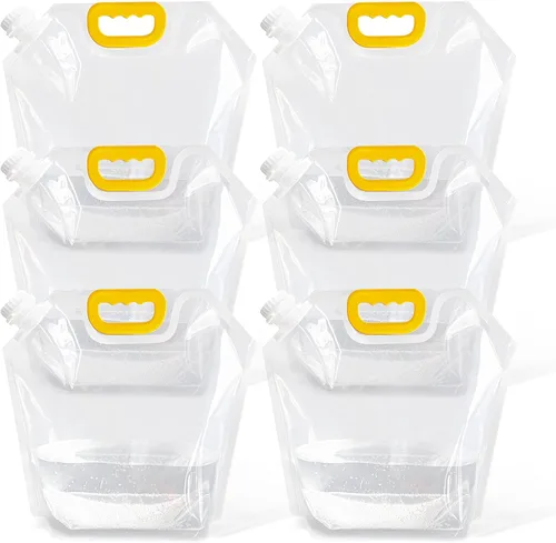 Vista 8 de Paquete de 4 contenedores plegables de emergencia al aire libre, congelables, sin BPA, cubo de almacenamiento de agua de plástico para camping