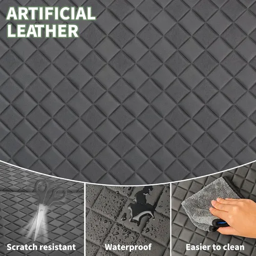 Vista 7 de Placa de extensión de asiento trasero de automóvil, extensor plegable de asientos traseros para dormir, aumenta el maletero de viaje y el espacio