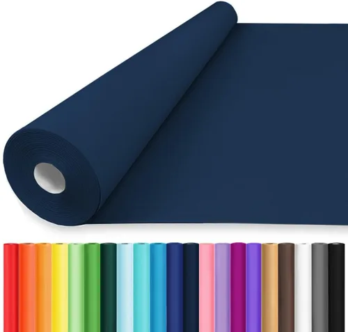 Vista 10 de Vanhench Papel de regalo negro de 36" x 1500" (125 pies), rollo de papel kraft de color sólido para tablón de anuncios, construcción de pósteres