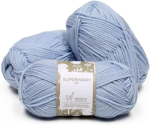 Vista 49 de Superwash - Juego de 3 madejas de hilo de lana 100% pura (5.25 onzas), peso DK, procedente directamente de Perú, celestial suave y perfecto