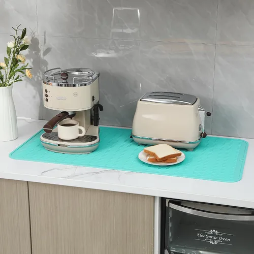 Vista 1069 de MicoYang Alfombrilla de Silicona para Secar Platos de Múltiples Usos, Fácil de Limpiar, Ecológica, Alfombrilla de Silicona Resistente al Calor