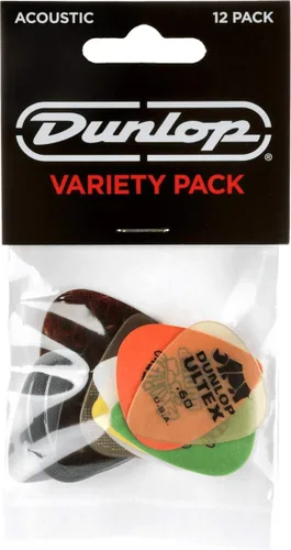 Jim Dunlop Paquete surtido de púa para guitarra acústica - 12 unidades