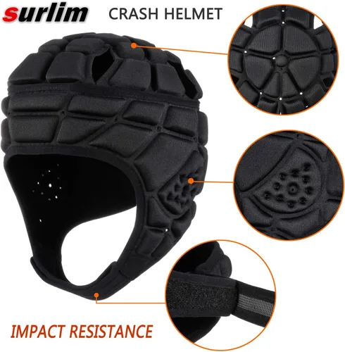 Vista 3 de Surlim Casco de rugby suave para bandera de fútbol Scrum, casco suave para niños y jóvenes