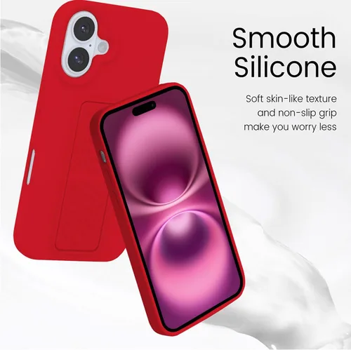 Vista 267 de Funda de silicona con soporte de LAUDTEC compatible con iPhone 7/8/SE, soporte de metal con soporte de pie vertical y horizontal, cubierta flexible