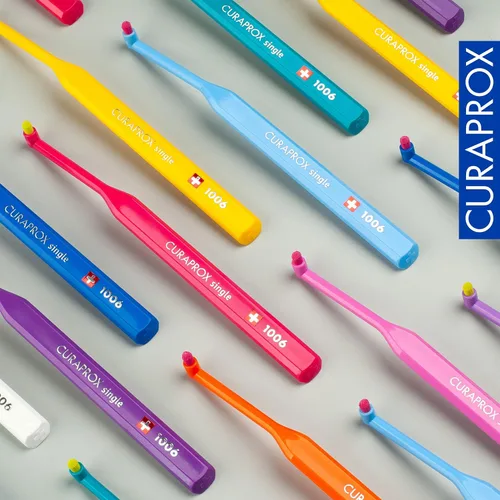 Vista 6 de Curaprox CS 1006 Cepillo de dientes individual – Limpieza dirigida para línea de las encías y brackets Mechón único ultra-suave para dientes