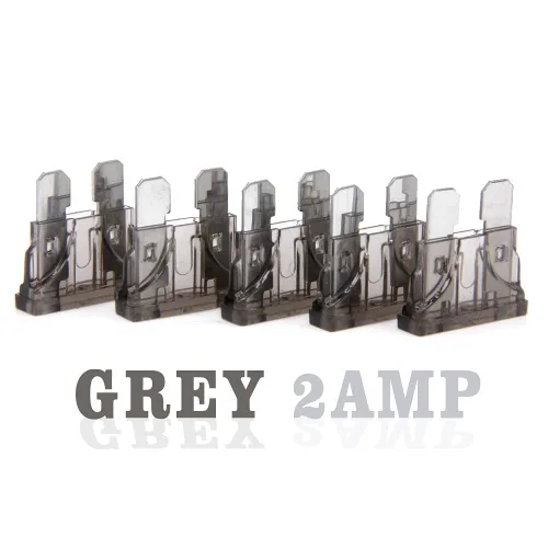 Vista 5 de (20 piezas) Fusible de hoja estándar de 2 amperios, fusible automotriz de 2 A para automóvil y camión