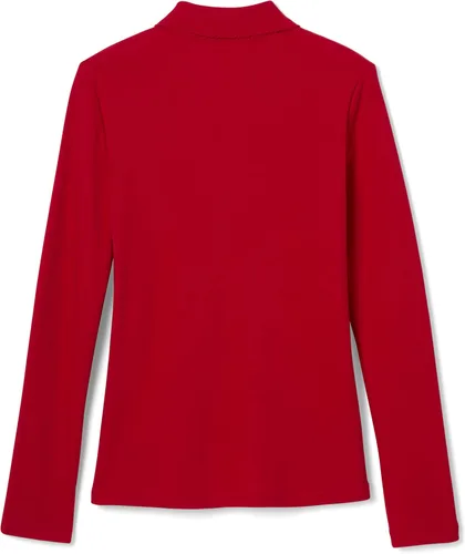Vista 2 de French Toast Girls' Uniform Long Sleeve Polo with Picot Collar (Standard & Plus)