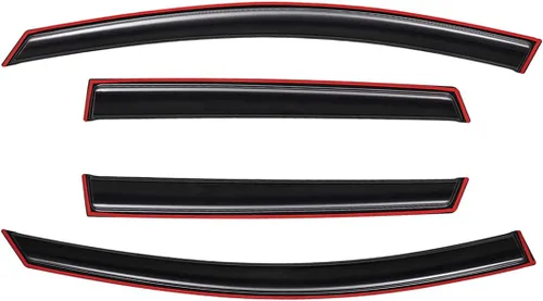 Vista 3 de Lightronic Visera de Ventana de Ventilación Automática Extra Duradera con Clip en Canal, Compatible con Chevrolet Traverse 2009-2017, Protector