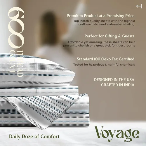 Vista 60 de Mayfair Linen Juego de sábanas de 100% algodón egipcio, tamaño individual (paquete de 2) – Sábanas de lujo blancas de 600 hilos, tamaño individual