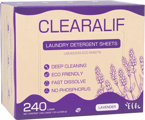 Vista 9 de Clearalif Kit de sábanas de detergente todo en uno, aroma de lino fresco, 160 hojas de lavandería + 160 hojas de secado, juego de ropa