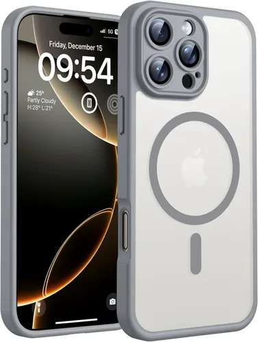 Vista 22 de TOCOL Funda para iPhone 11, compatible con Magsafe, protección completa de cámara, imanes integrados, protección contra caídas, funda translúcida