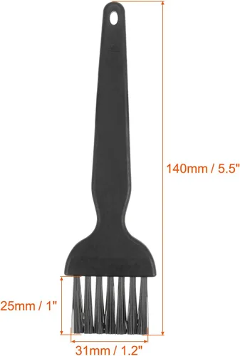 Vista 2 de uxcell Cepillo antiestático ESD con mango de plástico de nailon para limpieza de laboratorio, teclado electrónico, PCB BGA, reparación de soldadura