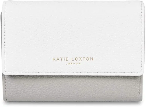 KATIE LOXTON Casey Purse - Cartera pequeña de cuero vegano para mujer color gris y blanco roto Gris y blanco hueso