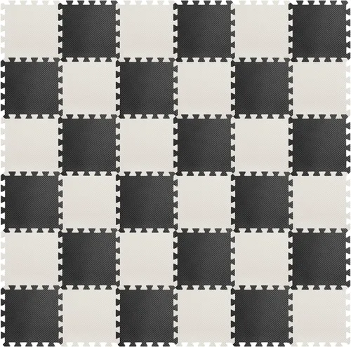 Vista 10 de Riakrum 100 azulejos de 12 x 12 pulgadas de espuma de rompecabezas con bordes de 0.4 pulgadas de grosor, azulejos de espuma EVA entrelazados