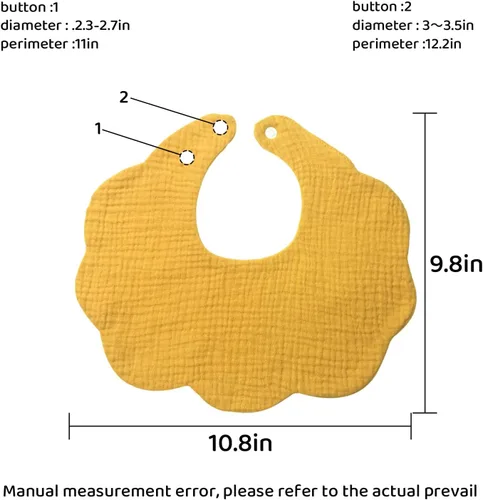 Vista 2 de Baberos de muselina para bebés, baberos para babero de dentición para bebé niña o niño de muselina de algodón