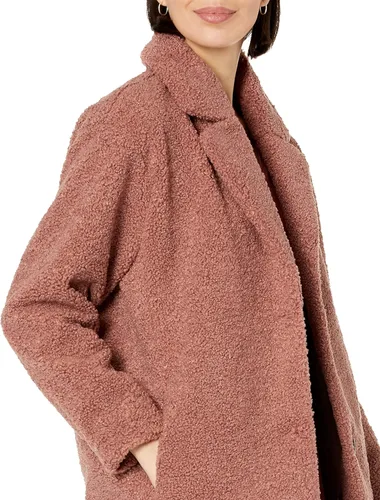 Vista 3 de Tienda Essentials - Chaqueta de forro polar con solapas para mujer, diseño de oso de peluche, talla extragrande (anteriormente Daily Ritual)
