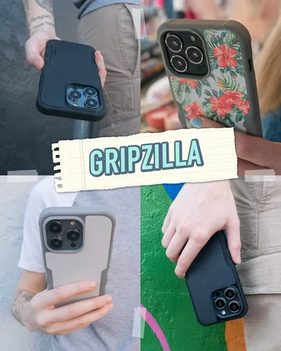 Vista 7 de Smartish® funda protectora magnética para iPhone 14 - Funda Gripzilla compatible con MagSafe [Resistente + Dura] Funda blindada de agarre pesado