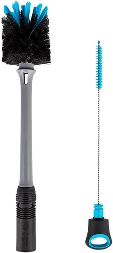 BlenderBottle Cepillo de limpieza 2 en 1 para botellas y popotes