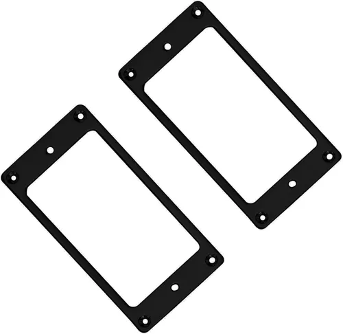 Vista 3 de Marco de repuesto para anillo de recogida Humbucker de metal, compatible con guitarras eléctricas LP SG (negro)