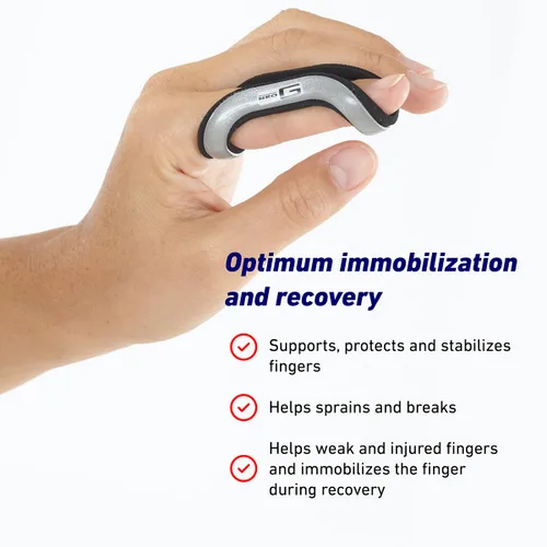 Vista 3 de Neo-G Férula para dedos de fácil ajuste, soporte para gatillo de dedo mazo de dedos, béisbol, esguinces de dedos rotos, baloncesto, diseño