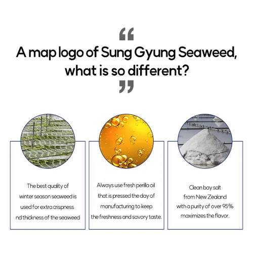 Vista 3 de ung GYUNG - Paquete de 16 bocadillos de oliva y té verde con algas marinas, nori tradicional de Corea del Sur, [K-SEAFOOD PAVILION], comida coreana