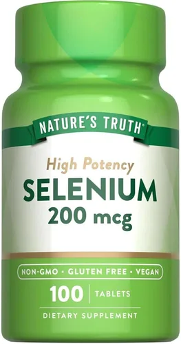 Nature's Truth Tabletas de selenio de alta potencia de 200 mcg - 100 ct, paquete de 3
