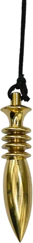 Vista 11 de Péndulos de metal curativos de Amazing Gemstone para adivinación, cúpula dorada de acero de cobre de alta energía, péndulo de bronce, péndulos