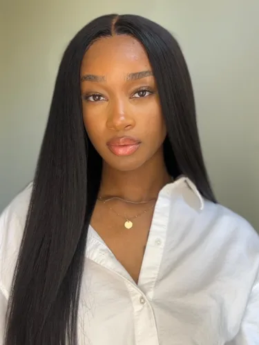 Vista 22 de UNICE Yaki Straight Pelucas Frontales de Encaje 13x4 de Cabello Humano con Cordón Pre Everything Sin Pegamento Peluca Frontal de Cabello Humano Pre