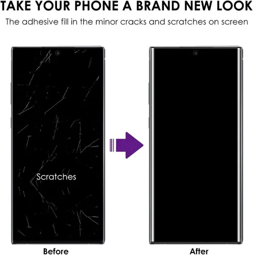 Vista 2 de Protector de pantalla de vidrio templado para Galaxy Note 10 Plus, juego de 3 unidades, reparación de arañazos, compatible con identificación