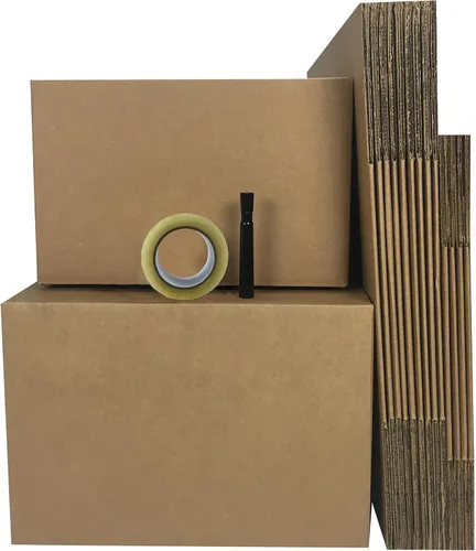 Vista 7 de uBoxes 1 Room Economy Moving Kit, 15 Boxes, Moving and Packing Supplies (ECOBASICKT01), Brown