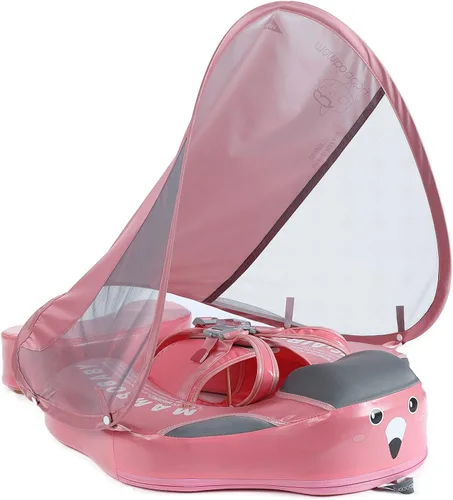 Vista 14 de Mambobaby Float Add Tail Flotador de natación para bebé/bebé con toldo, no inflable, sólido, mejorado, suave, impermeable, material de cuero