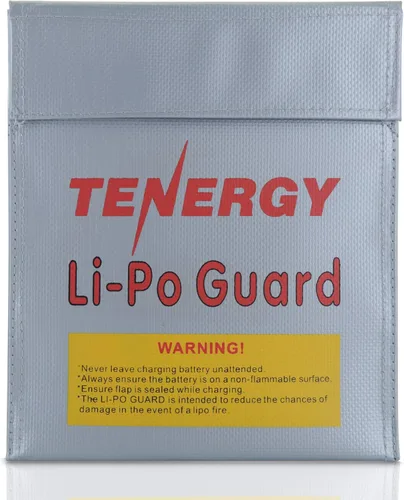 Tenergy Lipo Bag - Bolsa de batería retardante de fuego para carga y almacenamiento, 7 x 9 pulgadas