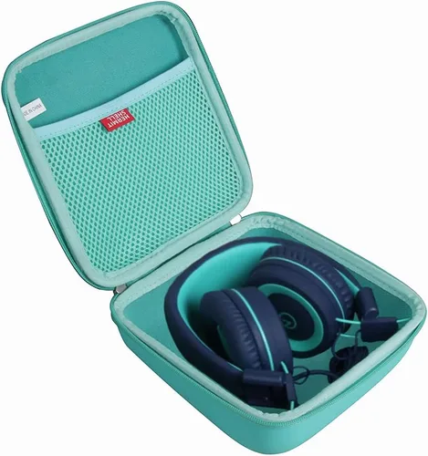 Vista 7 de Hermitshell Funda de viaje para noot Products K11 / Elecder i37 auriculares para niños (solo estuche) (negro)