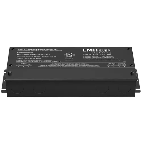 Vista 7 de EMITEVER Controlador LED regulable 5 en 1 de 12 V 150 W, CA 110-277 V a CC