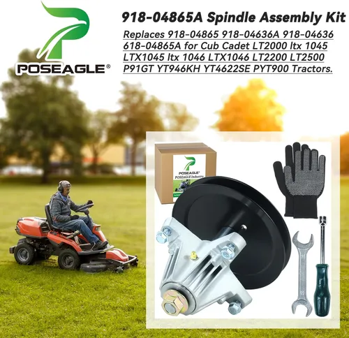 Vista 2 de Kit de montaje de husillo 918-04865A previamente engrasado que reemplaza 918-04865 918-04636A 918-04636 618-04865A para Cub Cadet LT2000 ltx 1045